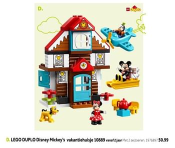 Aanbiedingen Lego duplo disney mickey`s vakantiehuisje 10889 - Lego - Geldig van 14/10/2019 tot 08/12/2019 bij Intertoys