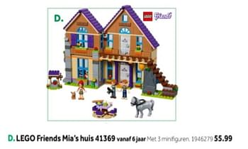 Aanbiedingen Lego friends mia`s huis 41369 - Lego - Geldig van 14/10/2019 tot 08/12/2019 bij Intertoys