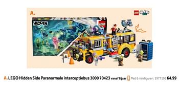 Aanbiedingen Lego hidden side paranormale interceptiebus 3000 70423 - Lego - Geldig van 14/10/2019 tot 08/12/2019 bij Intertoys