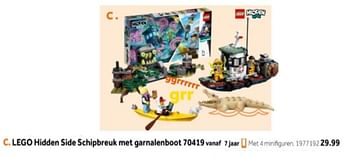 Aanbiedingen Lego hidden side schipbreuk met garnalenboot 70419 - Lego - Geldig van 14/10/2019 tot 08/12/2019 bij Intertoys