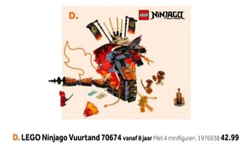 Aanbiedingen Lego ninjago vuurtand 70674 - Lego - Geldig van 14/10/2019 tot 08/12/2019 bij Intertoys
