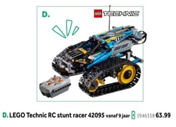 Aanbiedingen Lego technic rc stunt racer 42095 - Lego - Geldig van 14/10/2019 tot 08/12/2019 bij Intertoys
