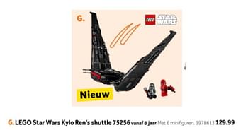 Aanbiedingen Lego star wars kylo ren`s shuttle 75256 - Lego - Geldig van 14/10/2019 tot 08/12/2019 bij Intertoys