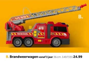 Aanbiedingen Brandweerwagen - Huismerk - Intertoys - Geldig van 14/10/2019 tot 08/12/2019 bij Intertoys