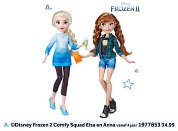 Aanbiedingen Disney frozen 2 comfy squad elsa en anna - Disney  Frozen - Geldig van 14/10/2019 tot 08/12/2019 bij Intertoys