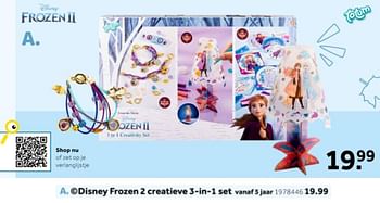 Aanbiedingen Disney frozen 2 creatieve 3-in-1 set - Disney  Frozen - Geldig van 14/10/2019 tot 08/12/2019 bij Intertoys
