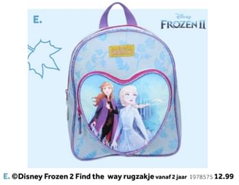 Aanbiedingen Disney frozen 2 find the way rugzakje - Disney  Frozen - Geldig van 14/10/2019 tot 08/12/2019 bij Intertoys