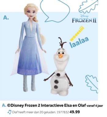 Aanbiedingen Disney frozen 2 interactieve elsa en olaf - Disney  Frozen - Geldig van 14/10/2019 tot 08/12/2019 bij Intertoys