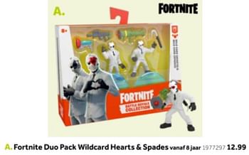 Aanbiedingen Fortnite duo pack wildcard hearts + spades - Fortnite - Geldig van 14/10/2019 tot 08/12/2019 bij Intertoys