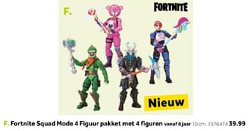Aanbiedingen Fortnite squad mode 4 figuur pakket met 4 figuren - Fortnite - Geldig van 14/10/2019 tot 08/12/2019 bij Intertoys