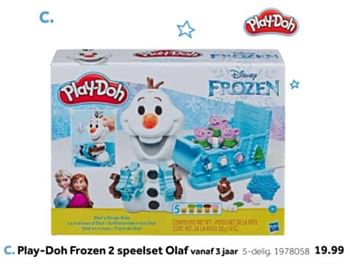 Aanbiedingen Play-doh frozen 2 speelset olaf - Play-Doh - Geldig van 14/10/2019 tot 08/12/2019 bij Intertoys