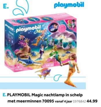 Aanbiedingen Playmobil magic nachtlamp in schelp met meerminnen 70095 - Playmobil - Geldig van 14/10/2019 tot 08/12/2019 bij Intertoys