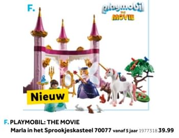 Aanbiedingen Playmobil the movie marla in het sprookjeskasteel 70077 - Playmobil - Geldig van 14/10/2019 tot 08/12/2019 bij Intertoys