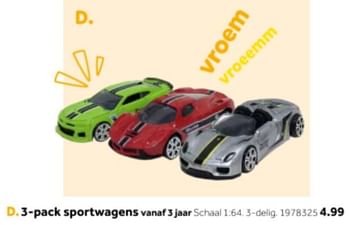 Aanbiedingen 3-pack sportwagens - Huismerk - Intertoys - Geldig van 14/10/2019 tot 08/12/2019 bij Intertoys