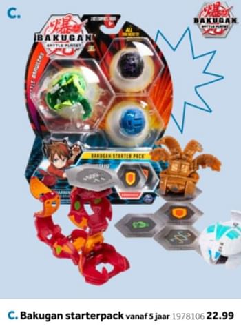 Aanbiedingen Bakugan starterpack - Bakugan - Geldig van 14/10/2019 tot 08/12/2019 bij Intertoys