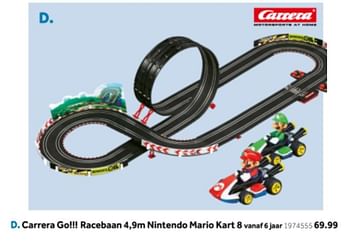 Aanbiedingen Carrera go!!! racebaan 4,9m nintendo mario kart 8 - Carrera - Geldig van 14/10/2019 tot 08/12/2019 bij Intertoys