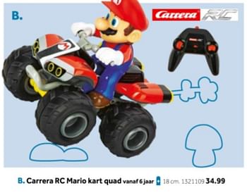 Aanbiedingen Carrera rc mario kart quad - Carrera - Geldig van 14/10/2019 tot 08/12/2019 bij Intertoys