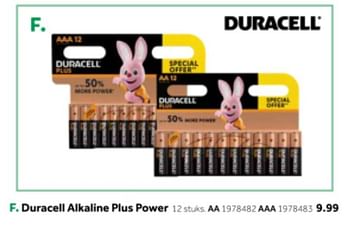 Aanbiedingen Duracell alkaline plus power - Duracell - Geldig van 14/10/2019 tot 08/12/2019 bij Intertoys