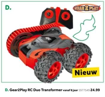 Aanbiedingen Gear2play rc duo transformer - Gear2Play - Geldig van 14/10/2019 tot 08/12/2019 bij Intertoys