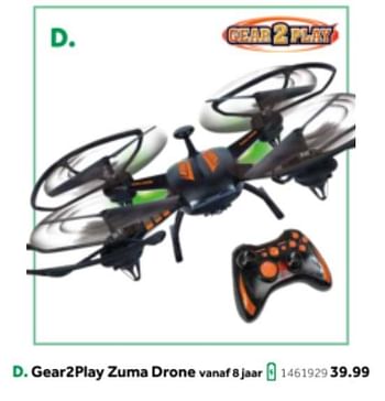 Aanbiedingen Gear2play zuma drone - Gear2Play - Geldig van 14/10/2019 tot 08/12/2019 bij Intertoys