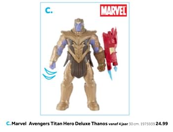 Aanbiedingen Marvel avengers titan hero deluxe thanos - Avengers - Geldig van 14/10/2019 tot 08/12/2019 bij Intertoys