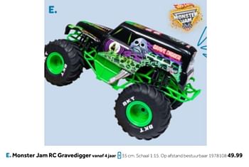 Aanbiedingen Monster jam rc gravedigger - Hot Wheels - Geldig van 14/10/2019 tot 08/12/2019 bij Intertoys