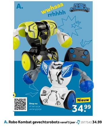 Aanbiedingen Robo kombat gevechtsrobots - Robo - Geldig van 14/10/2019 tot 08/12/2019 bij Intertoys