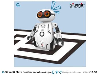 Aanbiedingen Silverlit maze breaker robot - Silverlit - Geldig van 14/10/2019 tot 08/12/2019 bij Intertoys