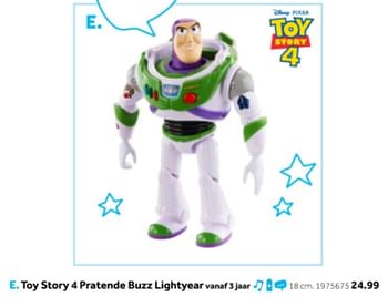 Aanbiedingen Toy story 4 pratende buzz lightyear - Toy Story - Geldig van 14/10/2019 tot 08/12/2019 bij Intertoys