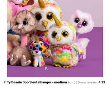 Aanbiedingen Ty beanie boo sleutelhanger - medium - TY Beanie Boo - Geldig van 14/10/2019 tot 08/12/2019 bij Intertoys