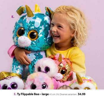 Aanbiedingen Ty flippable boo - large - Huismerk - Intertoys - Geldig van 14/10/2019 tot 08/12/2019 bij Intertoys