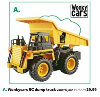 Aanbiedingen Wonkycars rc dump truck - Huismerk - Intertoys - Geldig van 14/10/2019 tot 08/12/2019 bij Intertoys