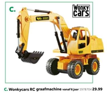 Aanbiedingen Wonkycars rc graafmachine - Huismerk - Intertoys - Geldig van 14/10/2019 tot 08/12/2019 bij Intertoys