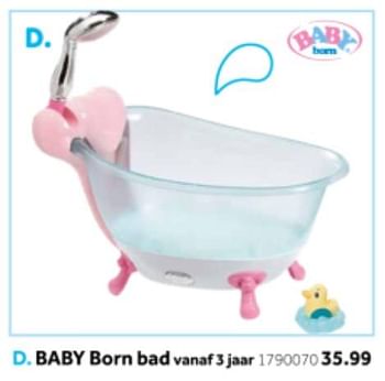 Aanbiedingen Baby born bad - Baby Born - Geldig van 14/10/2019 tot 08/12/2019 bij Intertoys