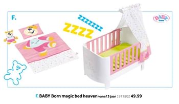 Aanbiedingen Baby born magic bed heaven - Baby Born - Geldig van 14/10/2019 tot 08/12/2019 bij Intertoys