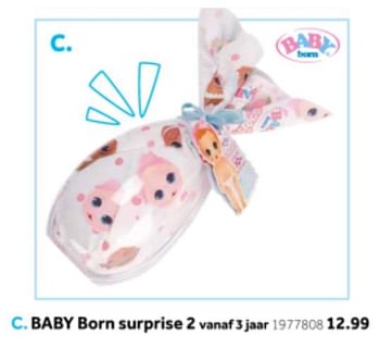 Aanbiedingen Baby born surprise 2 - Baby Born - Geldig van 14/10/2019 tot 08/12/2019 bij Intertoys