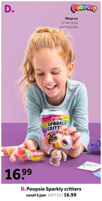 Aanbiedingen Poopsie sparkly critters - Poopsie - Geldig van 14/10/2019 tot 08/12/2019 bij Intertoys