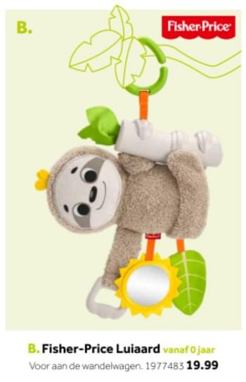 Aanbiedingen Fisher-price luiaard - Fisher-Price - Geldig van 14/10/2019 tot 08/12/2019 bij Intertoys