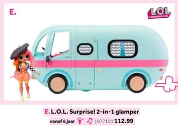 Aanbiedingen L.o.l. surprise! 2-in-1 glamper - LOL Surprise - Geldig van 14/10/2019 tot 08/12/2019 bij Intertoys