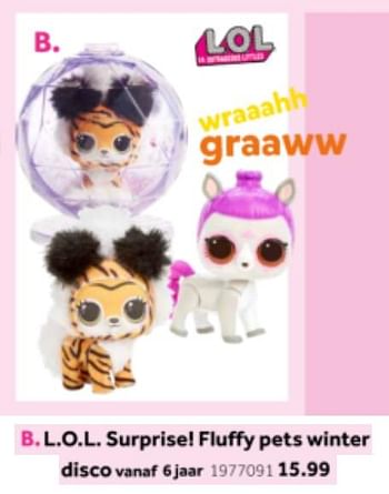 Aanbiedingen L.o.l. surprise! fluffy pets winter disco - LOL Surprise - Geldig van 14/10/2019 tot 08/12/2019 bij Intertoys