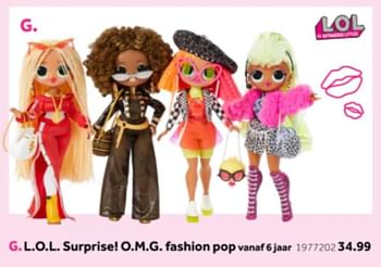 Aanbiedingen L.o.l. surprise! o.m.g. fashion pop - LOL Surprise - Geldig van 14/10/2019 tot 08/12/2019 bij Intertoys