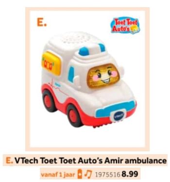 Aanbiedingen Vtech toet toet auto`s amir ambulance - Vtech - Geldig van 14/10/2019 tot 08/12/2019 bij Intertoys