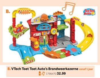 Aanbiedingen Vtech toet toet auto`s brandweerkazerne - Vtech - Geldig van 14/10/2019 tot 08/12/2019 bij Intertoys