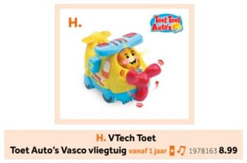 Aanbiedingen Vtech toet toet auto`s vasco vliegtuig - Vtech - Geldig van 14/10/2019 tot 08/12/2019 bij Intertoys