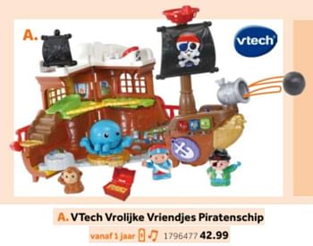 Aanbiedingen Vtech vrolijke vriendjes piratenschip - Vtech - Geldig van 14/10/2019 tot 08/12/2019 bij Intertoys