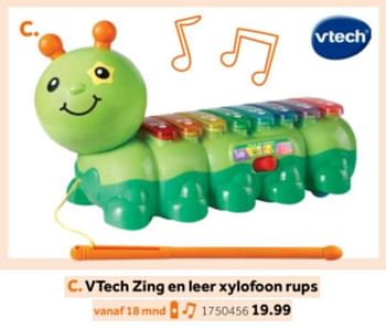 Aanbiedingen Vtech zing en leer xylofoon rups - Vtech - Geldig van 14/10/2019 tot 08/12/2019 bij Intertoys