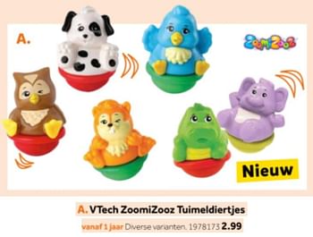 Aanbiedingen Vtech zoomizooz tuimeldiertjes - Vtech - Geldig van 14/10/2019 tot 08/12/2019 bij Intertoys