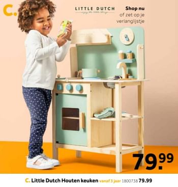 Aanbiedingen Little dutch houten keuken - Little Dutch - Geldig van 14/10/2019 tot 08/12/2019 bij Intertoys