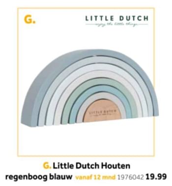 Aanbiedingen Little dutch houten regenboog blauw - Little Dutch - Geldig van 14/10/2019 tot 08/12/2019 bij Intertoys