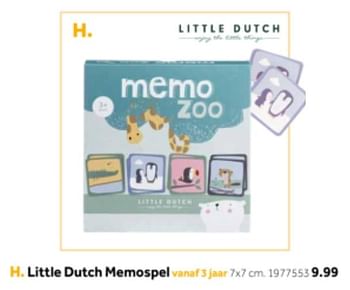 Aanbiedingen Little dutch memospel - Little Dutch - Geldig van 14/10/2019 tot 08/12/2019 bij Intertoys